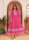 Banwery Nayanthara 1 Rayon Printed Ethnic Wear Embroidery Long Kurti Collection